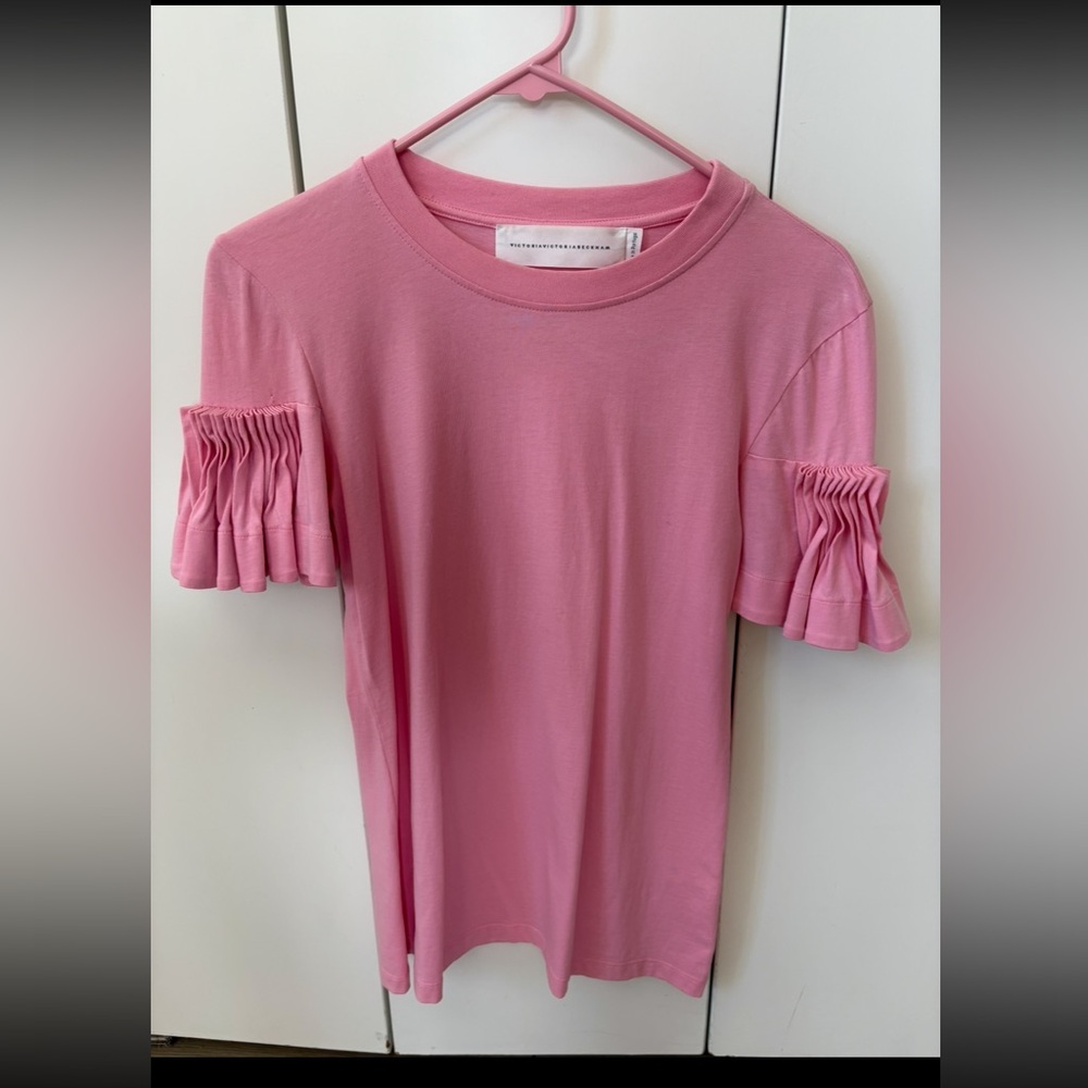 Victoria Beckham Pink Short Sleeve Top